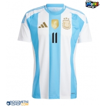 Moški Nogometni dresi Argentina Angel Di Maria #11 Domači Copa America 2024 Kratek Rokav